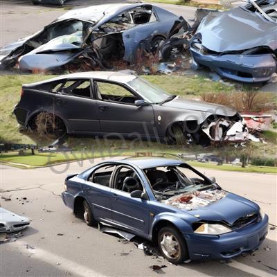 How is the value of a totaled car determined?