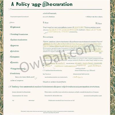 What is a policy declaration page?